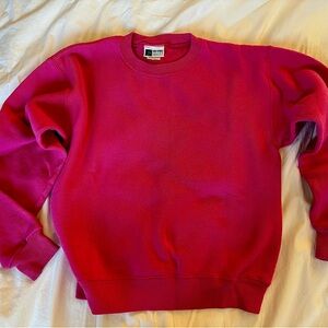 Vintage 90’s crew neck sweatshirt hot pink